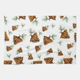 Siberische Denneappelpatroon Handdoek