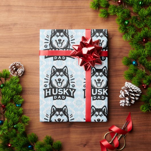 Siberische Geest: Het vaderschap omarmen als Husky Cadeaupapier (Feestdagen Geschenken)