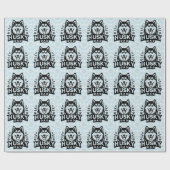 Siberische Geest: Het vaderschap omarmen als Husky Cadeaupapier (Vlak)