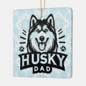 Siberische Geest: Het vaderschap omarmen als Husky Keramisch Ornament (Links)