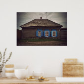 Siberische houten huizen (project van vladstudio.c poster (Keuken)