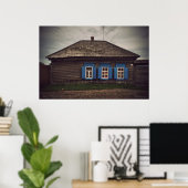 Siberische houten huizen (project van vladstudio.c poster (Thuiskantoor)
