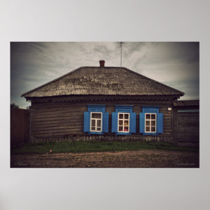 Siberische houten huizen (project van vladstudio.c poster