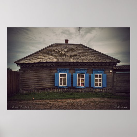 Siberische houten huizen (project van vladstudio.c poster (Voorkant)