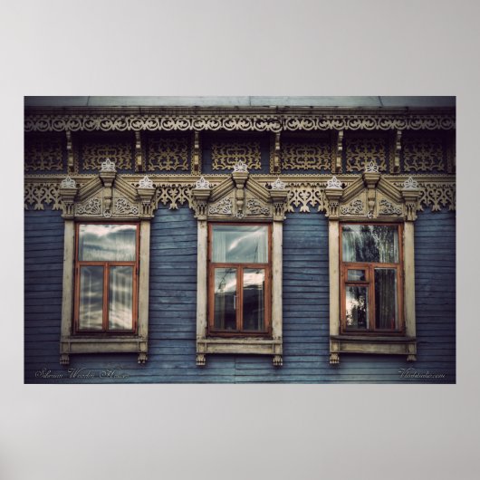 Siberische houten huizen (project van vladstudio.c poster (Voorkant)