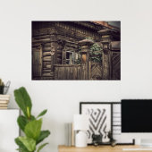 Siberische houten huizen (project van vladstudio.c poster (Thuiskantoor)