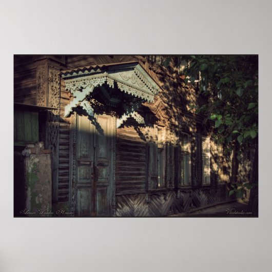 Siberische houten huizen (project van vladstudio.c poster (Voorkant)