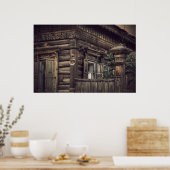 Siberische houten huizen (project van vladstudio.c poster (Keuken)