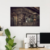 Siberische houten huizen (project van vladstudio.c poster (Thuiskantoor)