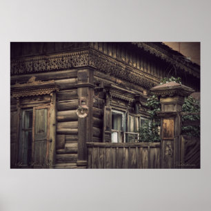 Siberische houten huizen (project van vladstudio.c poster