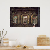 Siberische houten huizen (project van vladstudio.c poster (Keuken)