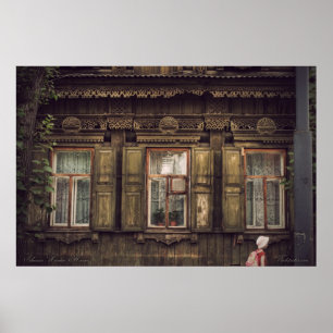 Siberische houten huizen (project van vladstudio.c poster