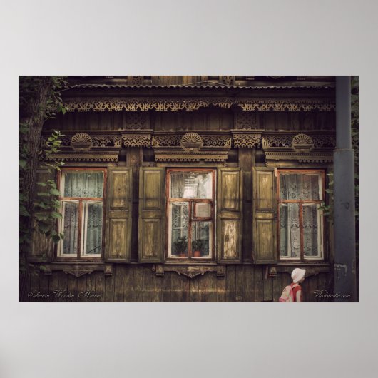 Siberische houten huizen (project van vladstudio.c poster (Voorkant)