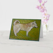 Siberische Huskie Wenskaart Kaart (Orchidee)