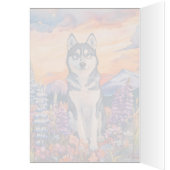 Siberische Husky - 5" x 7" Art Kaart (Binnen (Links))