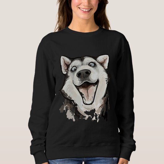 Siberische Husky 84 Trui (Voorkant)