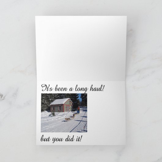 Siberische Husky Afstuderen Kaart (Binnen)