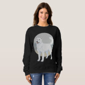 Siberische Husky Alaskan Malamute Wit Trui (Voorkant volledig)