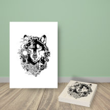 Siberische Husky Animal Art Kleurplaat