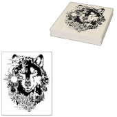 Siberische Husky Animal Art Kleurplaat Rubberstempel (Gestempeld)