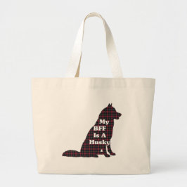 Siberische HUSKY BFF-cadeaus Grote Tote Bag