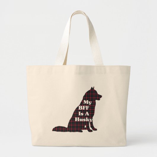Siberische HUSKY BFF-cadeaus Grote Tote Bag (Voorkant)