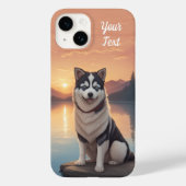 Siberische Husky bij het meer Case-Mate iPhone Case (Achterkant)