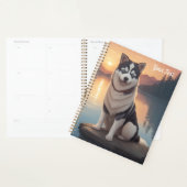 Siberische Husky bij het meer Planner (Display)