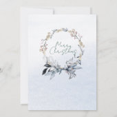 Siberische Husky Blauw Goud Bladergebladerte Kerst Kaart (Achterkant)