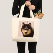 Siberische Husky Boodschappentas Grote Tote Bag (Voorkant (product))
