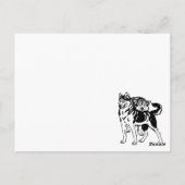 siberische husky briefkaart (Achterkant)