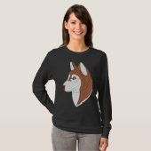 Siberische Husky Brown T-shirt (Voorkant volledig)