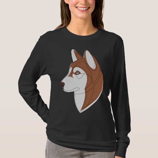 Siberische Husky Brown T-shirt (Voorkant)