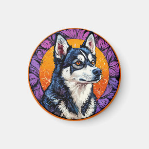 Siberische Husky Cadeau Magneet