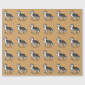 Siberische Husky Cadeaupapier (Vlak)
