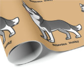 Siberische Husky Cadeaupapier (Rol Hoek)