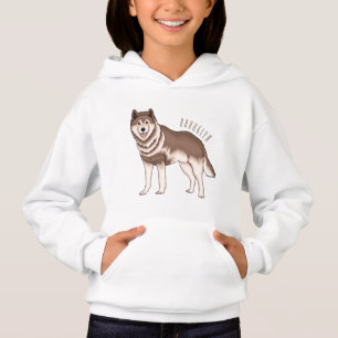Siberische husky cartoon illustratie