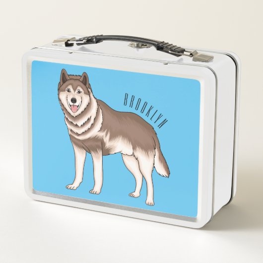 Siberische husky cartoon illustratie (Achterkant)