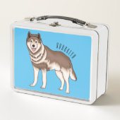 Siberische husky cartoon illustratie (Voorkant)