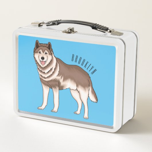 Siberische husky cartoon illustratie (Voorkant)