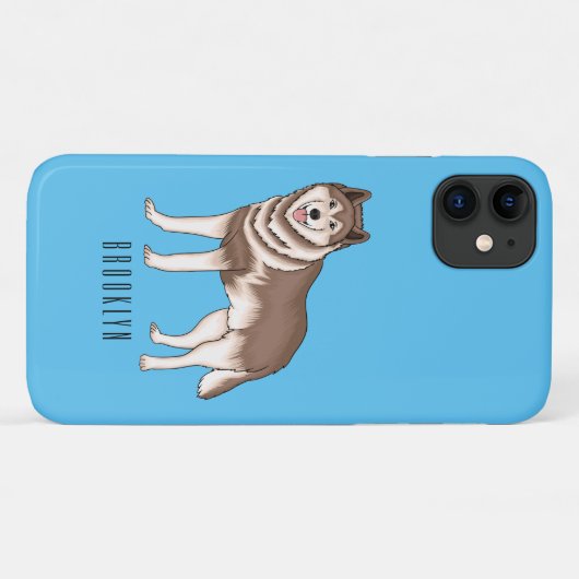 Siberische husky cartoon illustratie Case-Mate iPhone case (Achterkant (horizontaal))