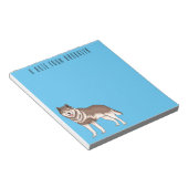 Siberische husky cartoon illustratie notitieblok (Schuin)