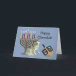 Siberische Husky Chanoeka Kaart Menorah Dreidel<br><div class="desc">Het herdenken van familie en vrienden tijdens het Chanoekaseizoen is een prachtige manier om contact te houden met de mensen waar je van houdt en waar je om geeft. Ik heb met liefde en zorg een Chanoekaartje voor honden gemaakt en ik ben er zeker van dat iedereen die van honden...</div>