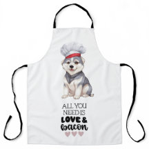 Siberische Husky Chef Love & Bacon