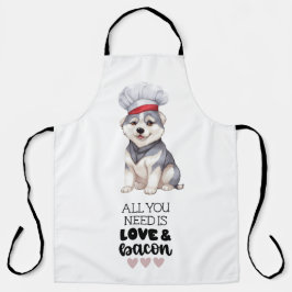 Siberische Husky Chef Love & Bacon Schort