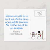 Siberische Husky Christmas Briefkaart (Achterkant)