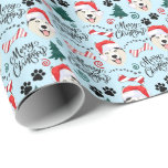 Siberische Husky Christmas Wrapping Paper Cadeaupapier<br><div class="desc">Siberische Husky kerstinpakpapier. Papierkleur is blauw. Verkrijgbaar in meerdere kleuren,  maten en twee afwerkingen. www.hotpocketgraphics.com</div>