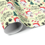 Siberische Husky Christmas Wrapping Paper Cadeaupapier<br><div class="desc">Siberische Husky kerstinpakpapier. Papierkleur is geel. Verkrijgbaar in meerdere kleuren,  maten en twee afwerkingen. www.hotpocketgraphics.com</div>