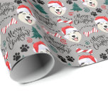 Siberische Husky Christmas Wrapping Paper Cadeaupapier<br><div class="desc">Siberische Husky kerstinpakpapier. Papierkleur is grijs. Verkrijgbaar in meerdere kleuren,  maten en twee afwerkingen. www.hotpocketgraphics.com</div>