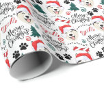 Siberische Husky Christmas Wrapping Paper Cadeaupapier<br><div class="desc">Siberische Husky kerstinpakpapier. Papierkleur is wit. Verkrijgbaar in meerdere kleuren,  maten en twee afwerkingen. www.hotpocketgraphics.com</div>